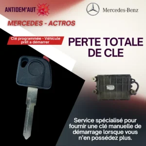 Reproduction de clé – Perte totale Mercedes Actros