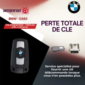 double clé de voiture - CAS3 - BMW (perte totale)