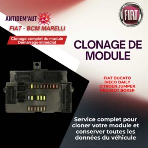 Clonage de BCM Magneti Marelli – Transfert de données FIAT / IVECO