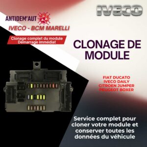 Clonage de BCM Magneti Marelli – Transfert de données FIAT / IVECO
