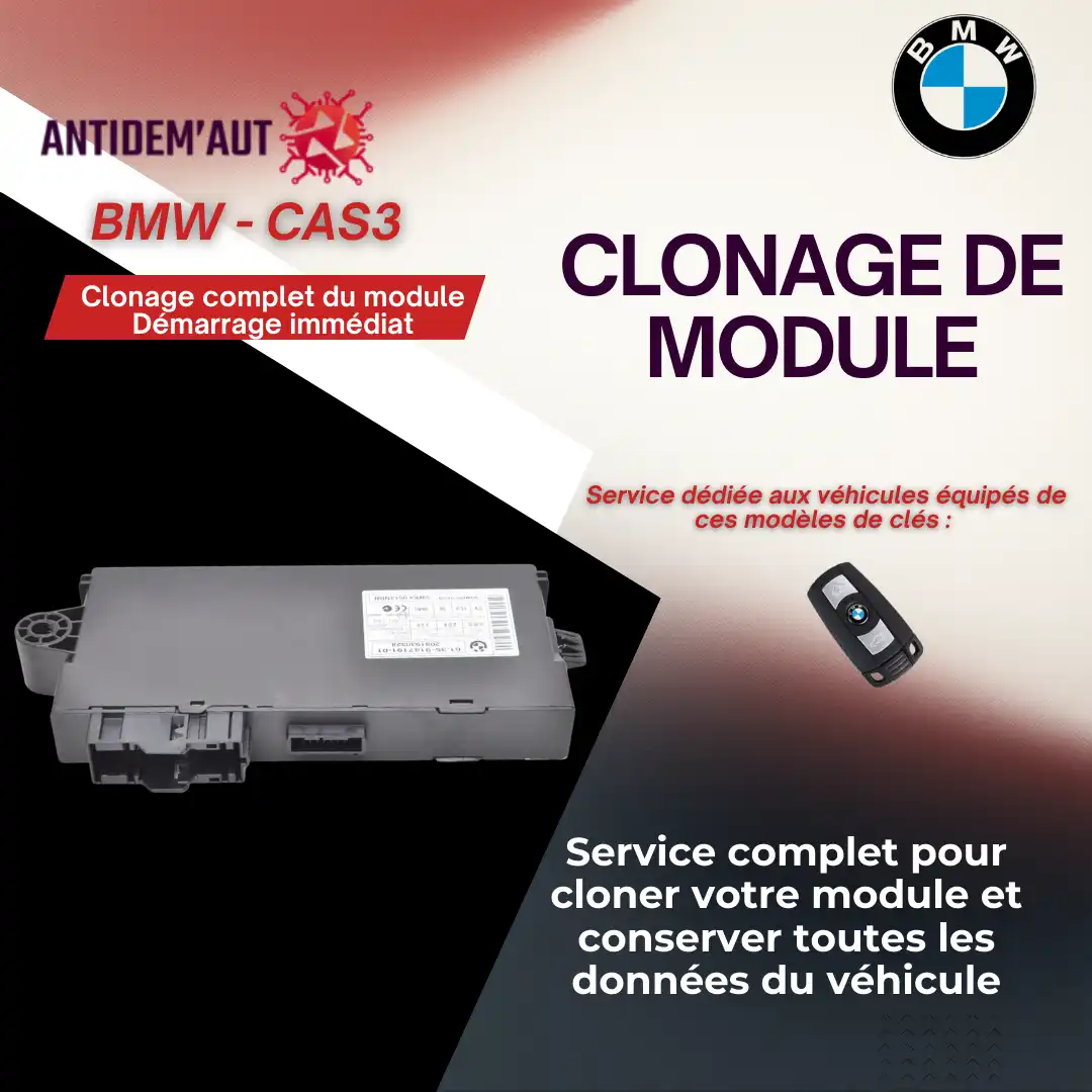 Clonage de boîtier CAS3 BMW / MINI – Sauvegarde & duplication de données