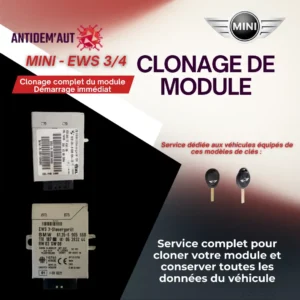Clonage de boîtier EWS 3 et 4 – BMW / MINI