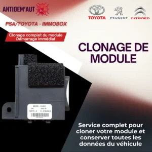 Clonage boîtier anti-démarrage – Citroën C1 / Peugeot 107 / Toyota Aygo (réf. 89780-0H021)