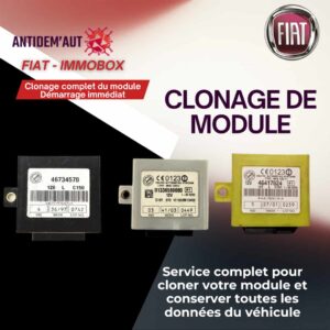 Clonage de boîtier anti-démarrage – Fiat avec IMMOBOX