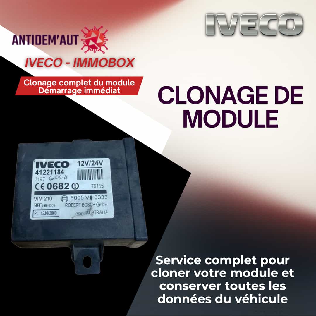 Transfert de données immobox IVECO – Service uniquement (boîtiers fournis par le client)
