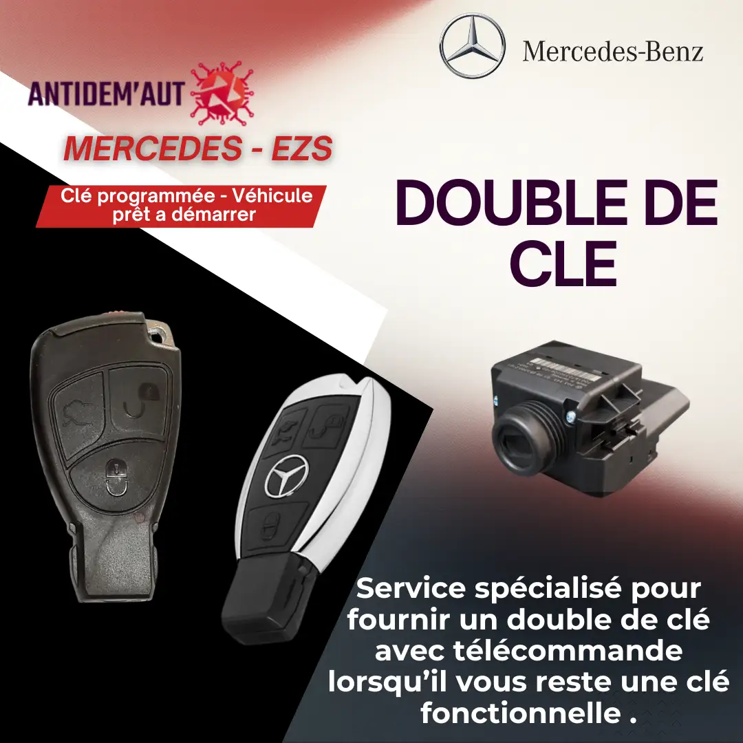 double clé de voiture - EZS - Mercedes