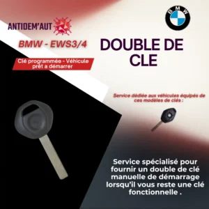 double clé de voiture - EWS3 / EWS4 - BMW