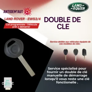 double clé de voiture - EWS - Land Rover
