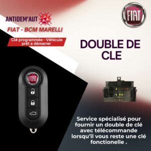 double clé de voiture télécommande - BCM MARELLI – Fiat