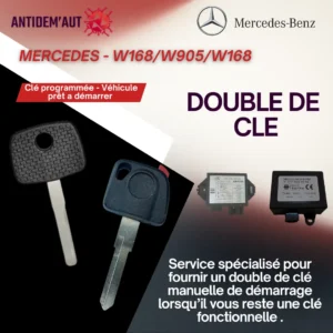 double clé de voiture – Mercedes Sprinter / Vito / Classe A