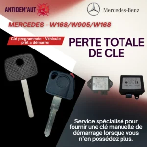 Perte totale de clés – Mercedes Sprinter W905 / W638 / Classe A W168