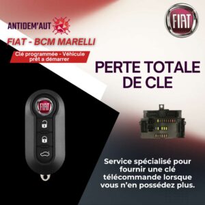 Reproduction de clé FIAT – Perte totale avec télécommande (clé prête à démarrer)
