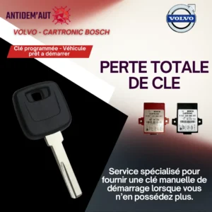 Perte totale de clés – Volvo (IMMOBOX Cartronic)
