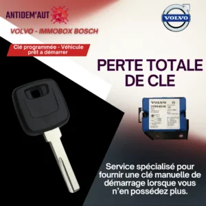 Perte totale de clés – Volvo (immobox Bosch)