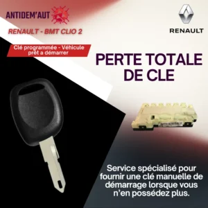 Perte de clé totale – Renault Clio 2 (1998–2001) – Module BMT