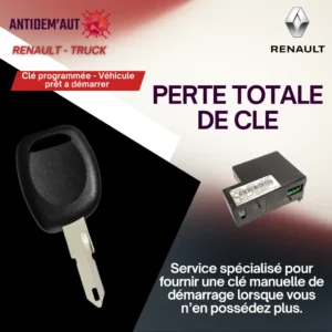 Perte totale de clé renault MIDLUM - PREMIUM