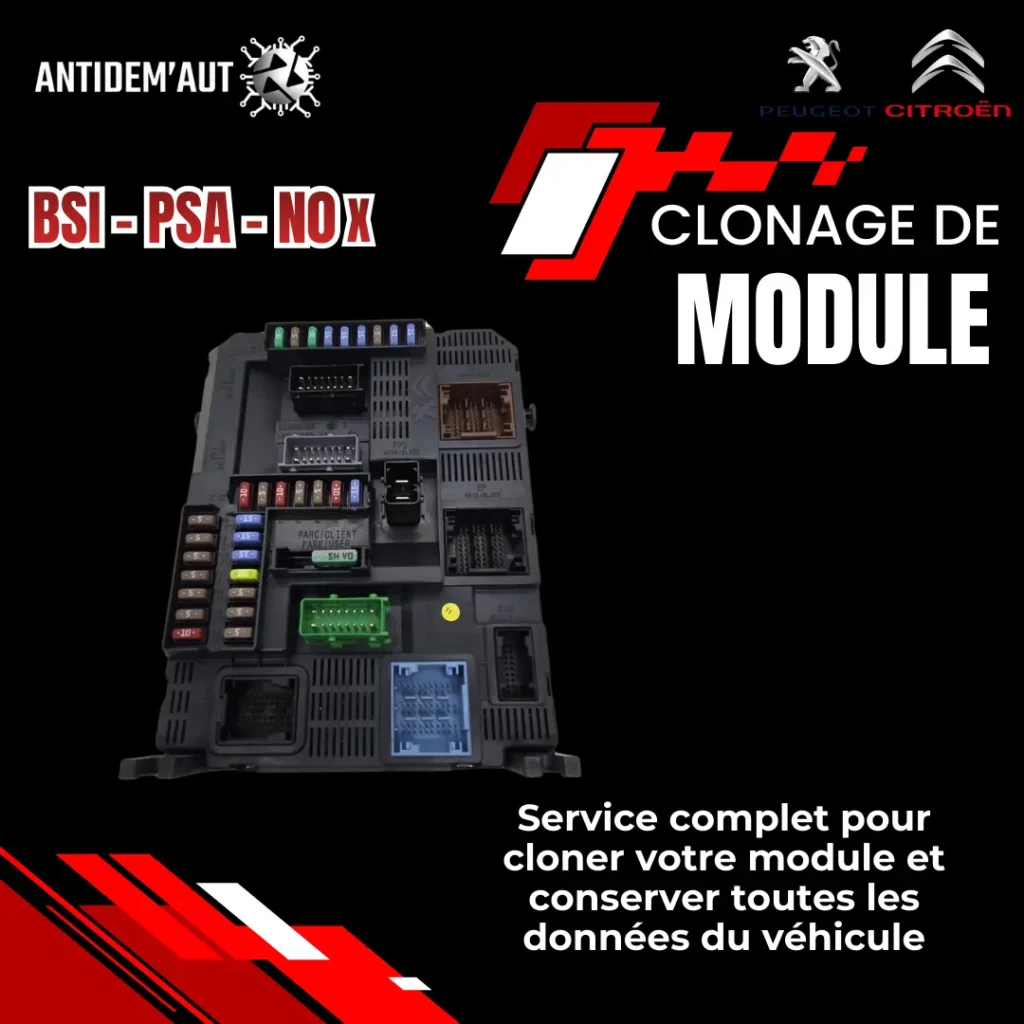 Clonage BSI PSA NOx Peugeot Citroën