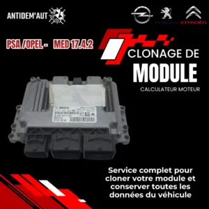Réaliser un clonage de boîtier de voiture – Calculateur moteur MED17.4.2 PSA Opel