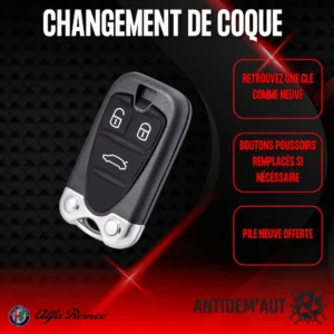 changer coque clé voiture alfa
