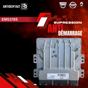 Suppression d’antidémarrage EMS3155 – Renault / Dacia / Nissan