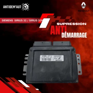 Suppression d’anti-démarrage Renault Siemens Sirius 32 / Sirius 32N