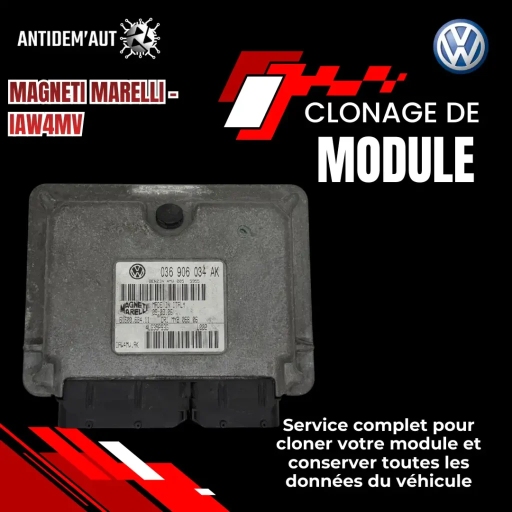 Réaliser un clonage de calculateur moteur Volkswagen Magneti Marelli IAW 4MV