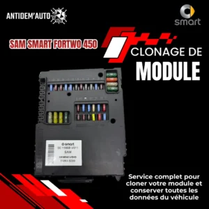 Réaliser un clonage de boîtier de voiture Smart Fortwo 450 SAM