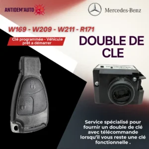 Réaliser un double de clés voiture Mercedes W169 W209 W211 R171 système EZS