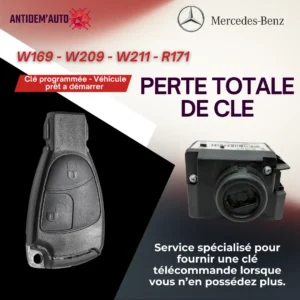 Refaire une clé de voiture Mercedes W169 W209 W211 R171 en cas de perte totale