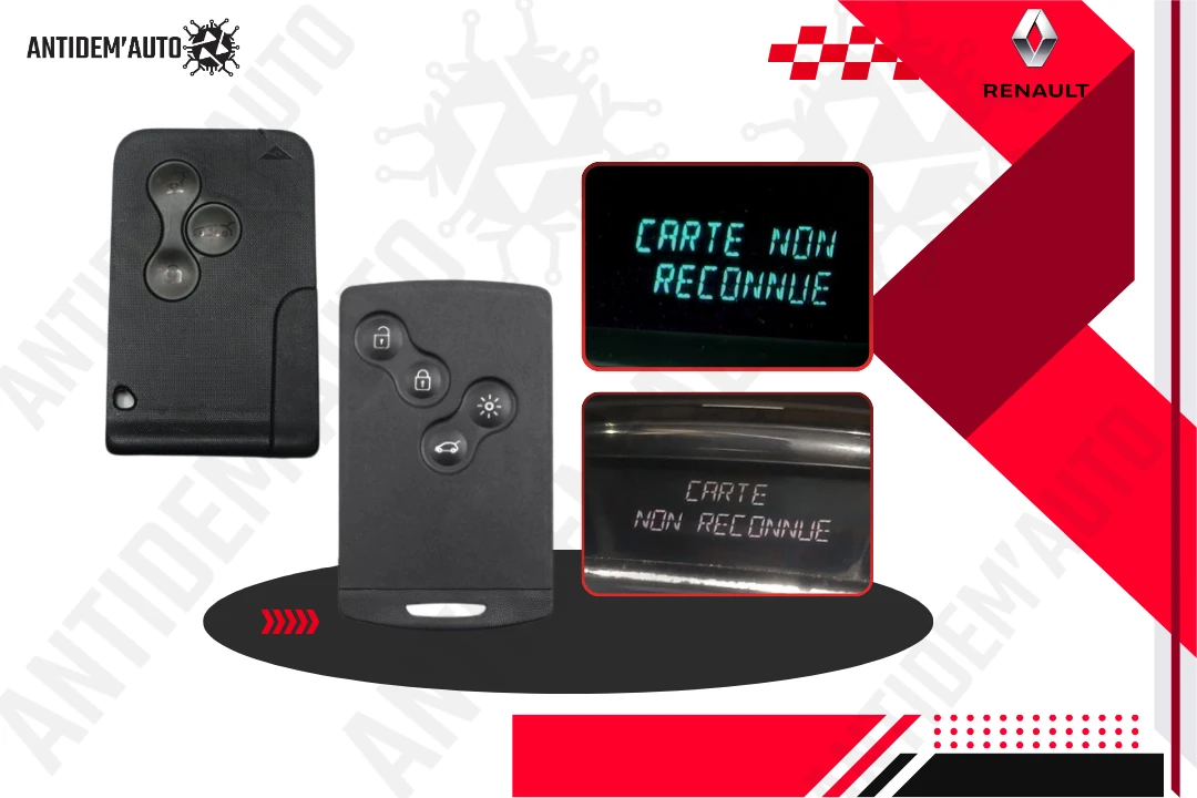 Carte Renault non reconnue : causes, diagnostic et solutions