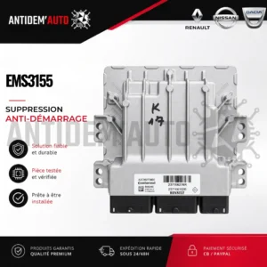 Suppression d’antidémarrage EMS3155 – Renault / Dacia / Nissan