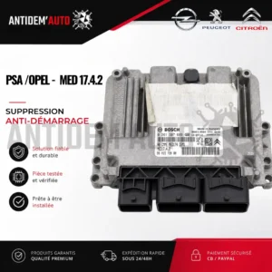 Suppression d’antidémarrage MED17.4.2 – PSA / Opel
