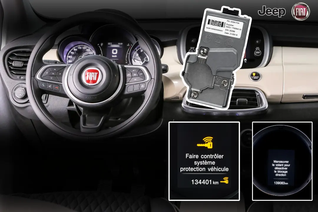 Programmation émulateur verrou de colonne Fiat / Jeep : panne ELV, symptômes et solution fiable