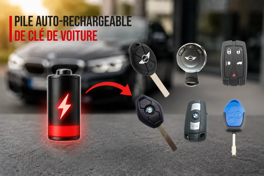 Pile de clé de voiture auto-rechargeable : fonctionnement, pannes et remplacement