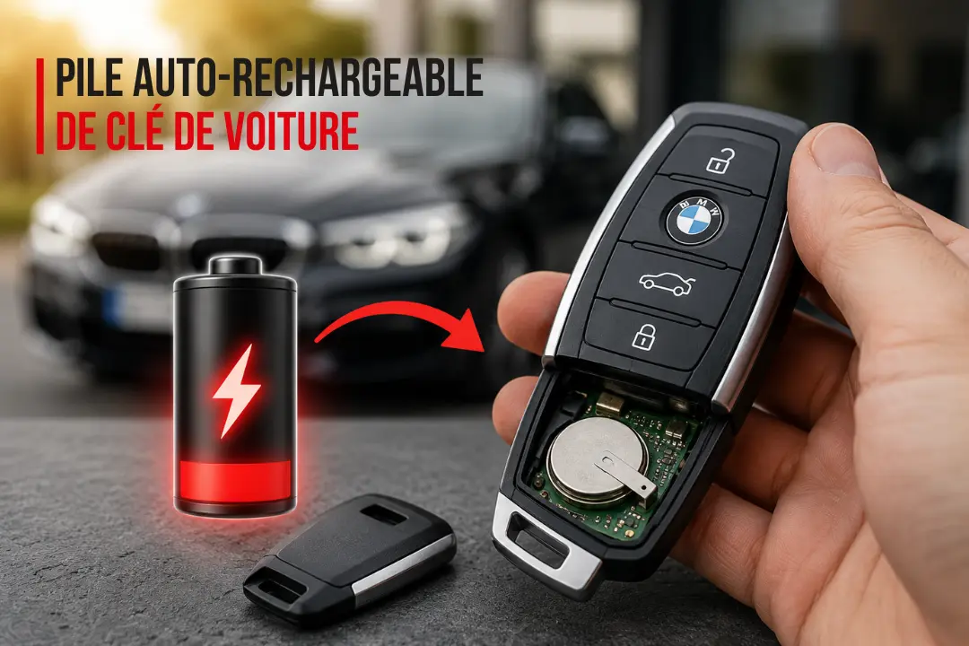 Pile de clé de voiture auto-rechargeable : fonctionnement, pannes et remplacement