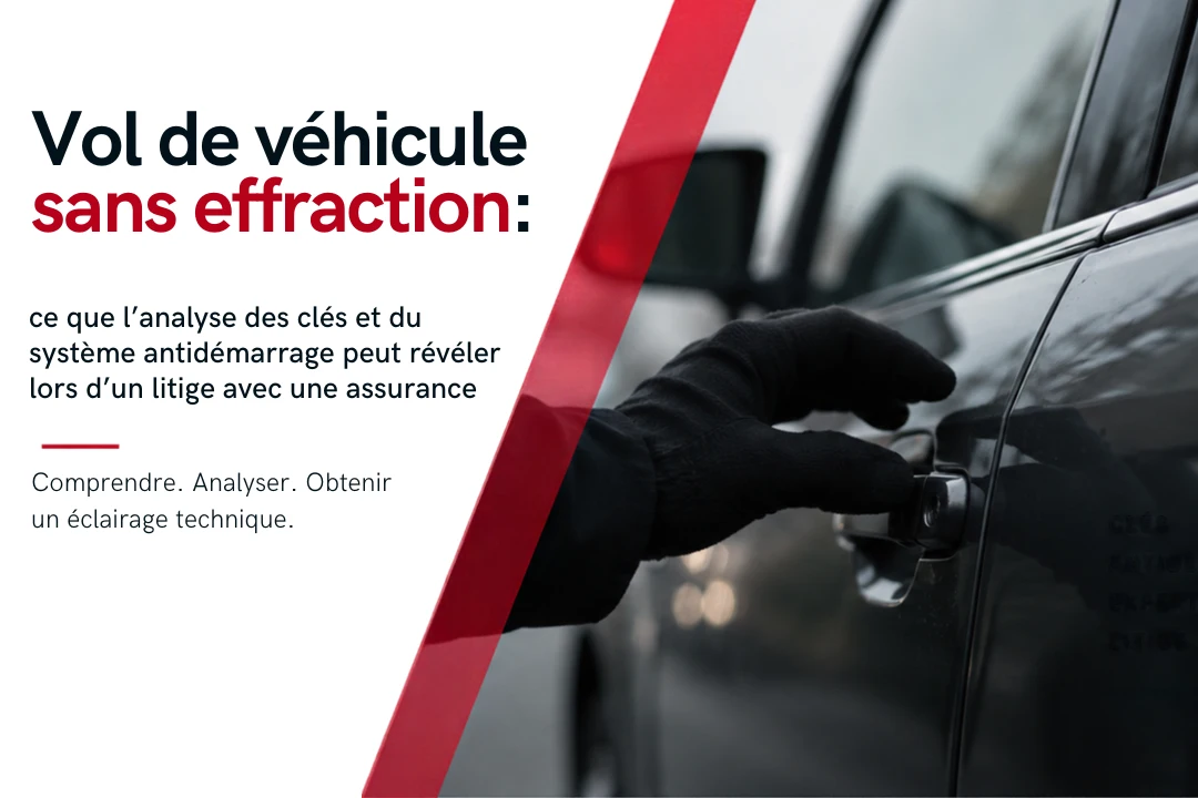 Vol de voiture sans effraction : ce que l’analyse des clés et du système antidémarrage peut révéler
